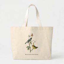 Black-throated Blue Warbler, John Audubon Canvas Bags