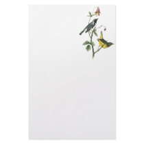 Black-throated Blue Warbler, John Audubon Personalized Stationery