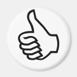 Black Thumbs Up Refrigerator Magnet