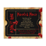 Black Ticket Blood Splatter Haunted House Flyers