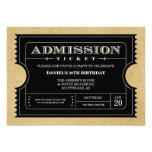 Black Ticket Invitations