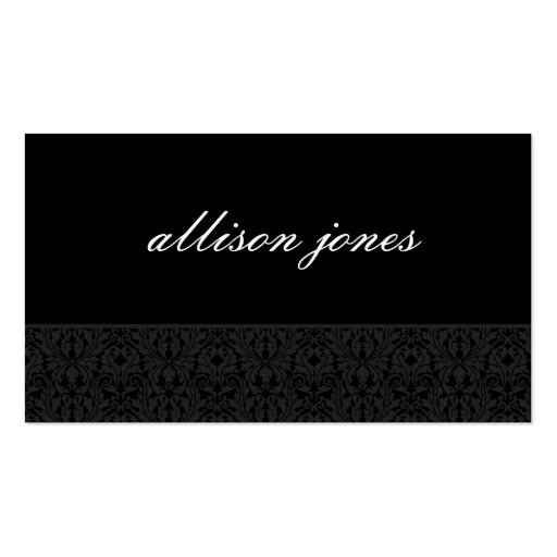 Black Tie Affair Chic Business Card (front side)
