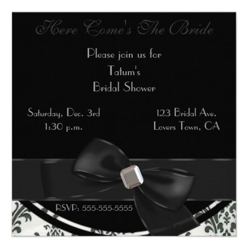 Black Tie Affair Personalized Invitations