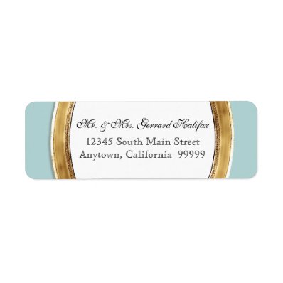 Black Tie Elegance 2 Golden Matching Address Label
