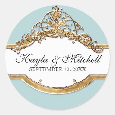 Black Tie Elegance 2, Golden Matching Sticker Seal