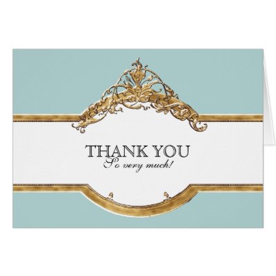 Black Tie Elegance 2, Golden Thank You Note Cards