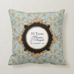 Black Tie Elegance 2, Golden Wedding Anniversary Pillows