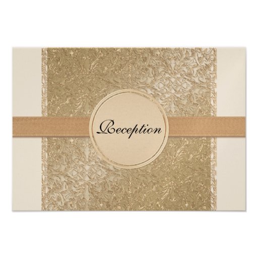 Black Tie Elegance, Champagne Cream Wedding Cards