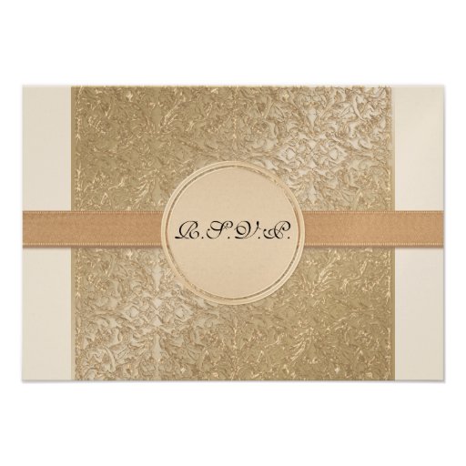 Black Tie Elegance, Champagne Cream Wedding Cards