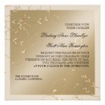 Black Tie Elegance, Champagne Cream Wedding Cards Invitations