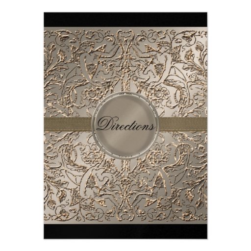 Black Tie Elegance, Driving Directions Hotel Info Custom Invites