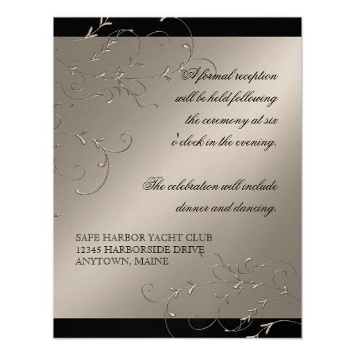 Black Tie Elegance, Reception Invitations