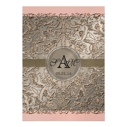 Black Tie Elegance, Silver Wedding Invitations