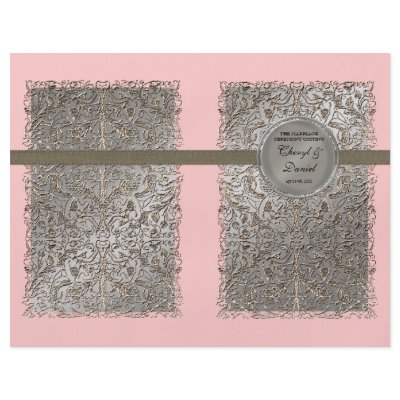 Black Tie Elegance, Silver Wedding Programs Flyers