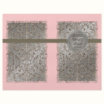 Black Tie Elegance, Silver Wedding Programs flyers