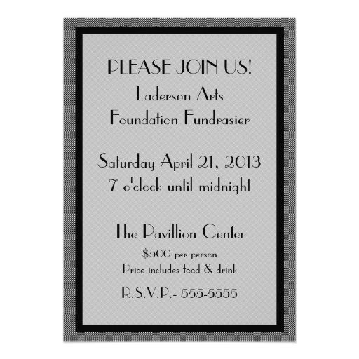 Black Tie Formal Event Card