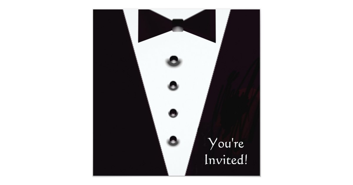 how to say black tie on invitation