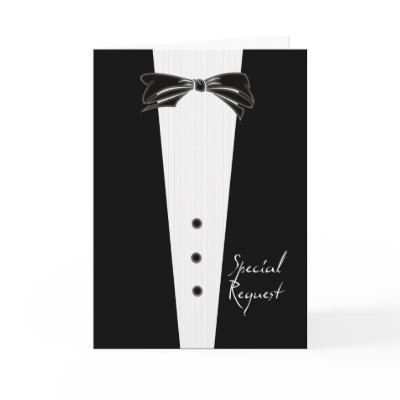 Black Tie Groomsman Cards by StarStock