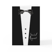 Black Tie Groomsman cards by StarStock Black Tie Groomsman cards