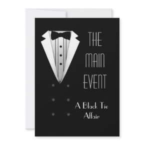 Black Tie Tuxedo invitation