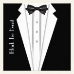 Black Tie White Tuxedo Formal Invitation invitations