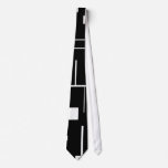 black tie with white abstract