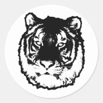 tiger, urban, animal, funny, cool, black, cat, funny animal, vector, animals, tigers, jungle, offensive, sticker, Sticker with custom graphic design