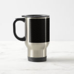 Black Tightly Woven Carbon Fiber Textured Coffee Mugs