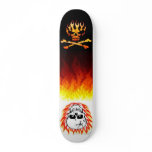 Black to White Flames Skateboard