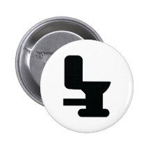 black toilet icon button