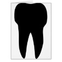 black tooth icon dentist cards