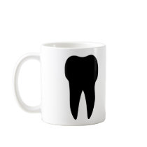 black tooth icon dentist mugs