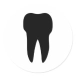 black tooth icon dentist stickers