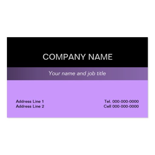 Black Top  Design Business Cards (front side)