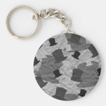 Black Top Hat Camo Key Chain