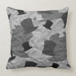 Black Top Hat Camo Throw Pillow