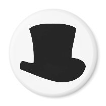 black top hat circus magician magnets by Tomaniac black top hat circus magician magnets
