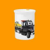Black Tow Truck Flatbed Cartoon pitchers