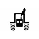 black tractor logo symbol front hat