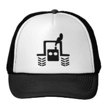 black tractor logo symbol front hats