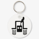 black tractor logo symbol front keychain