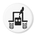 black tractor logo symbol front magnet
