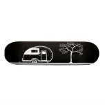 Black Trailer and Tree Skateboard