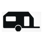 black trailer icon custom photo card
