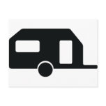 black trailer icon postcards