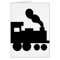 black train railway icon cards