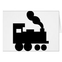 black train railway icon card