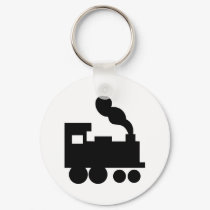 black train railway icon keychains