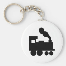 black train railway icon keychains