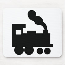 black train railway icon mouse mats